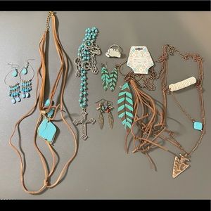 Grab bag of Western jewelry